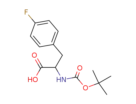 Molecular Structure of 129101-25-3 (Phenylalanine,N-[(1,1-dimethylethoxy)carbonyl]-4-fluoro-)