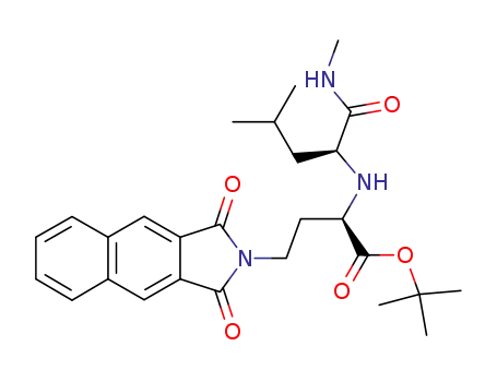 Molecular Structure of 154296-26-1 (N-<1-(R)-<(1,1-dimethylethoxy)carbonyl>-3-(1,3-dihydro-1,3-dioxo-2H-benz<f>isoindol-2-yl)propyl>-N'-methyl-L-leucinamide)