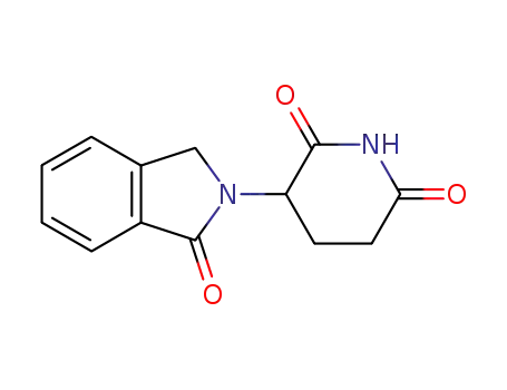 Molecular Structure of 107657-57-8 ((3S)-3-(1-oxo-1,3-dihydro-2H-isoindol-2-yl)piperidine-2,6-dione)