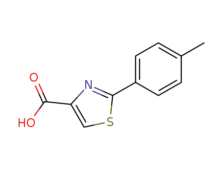 Molecular Structure of 17228-99-8 (2-(4-METHYLPHENYL)-1,3-THIAZOLE-4-CARBOXYLIC ACID)