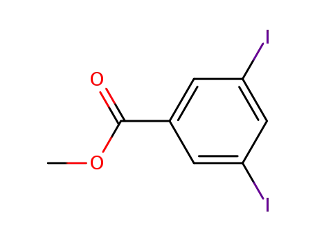 Molecular Structure of 14266-19-4 (Methyl 3,5-diiodobenzoate)
