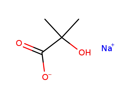 Molecular Structure of 993-48-6 (Propanoic acid, 2-hydroxy-2-methyl-, monosodium salt)