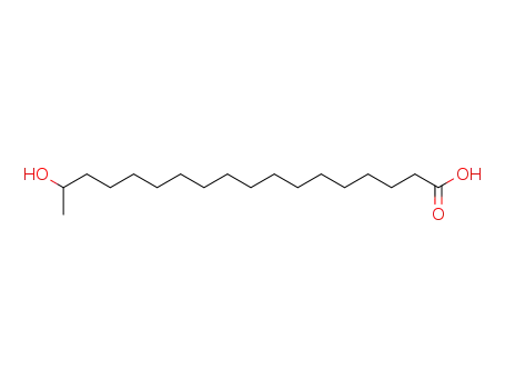 Molecular Structure of 4552-19-6 (Octadecanoic acid, 17-hydroxy-)