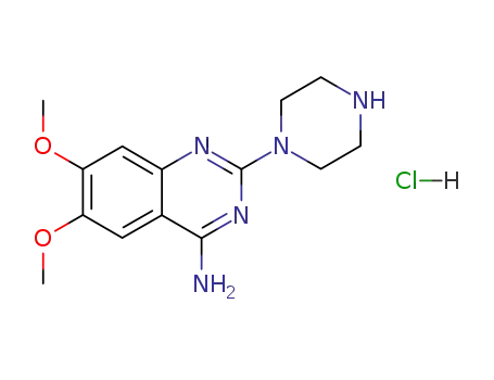 Molecular Structure of 84050-22-6 (2-PIPERAZINE-4-AMINO-6,7-DIMETHOXY QUINOLINE HYDROCHLORIDE)
