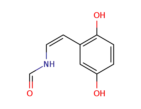 Molecular Structure of 108536-24-9 ((Z)-N-[2-(2,5-Dihydroxyphenyl)ethenyl]-formamide (cis Erbstatin))
