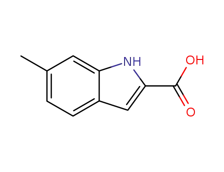 Molecular Structure of 18474-59-4 (6-METHYL-1H-INDOLE-2-CARBOXYLIC ACID)