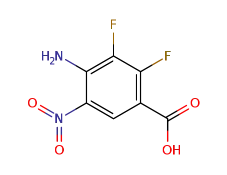 Molecular Structure of 284030-57-5 (4-AMINO-2,3-DIFLUORO-5-NITRO-BENZOIC ACID)