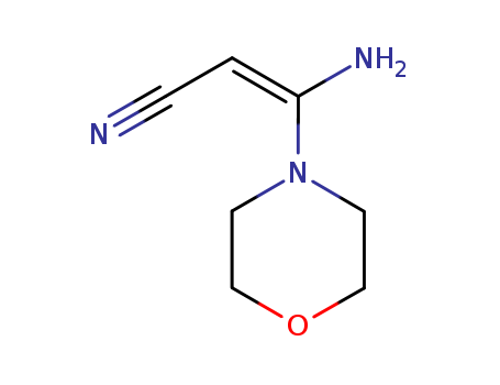 Molecular Structure of 141536-40-5 (2-Propenenitrile, 3-amino-3-(4-morpholinyl)-, (Z)-)