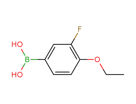 Molecular Structure of 279263-10-4 (4-ETHOXY-3-FLUOROPHENYLBORONIC ACID)
