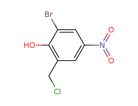 Molecular Structure of 10491-25-5 (Phenol, 2-bromo-6-(chloromethyl)-4-nitro-)