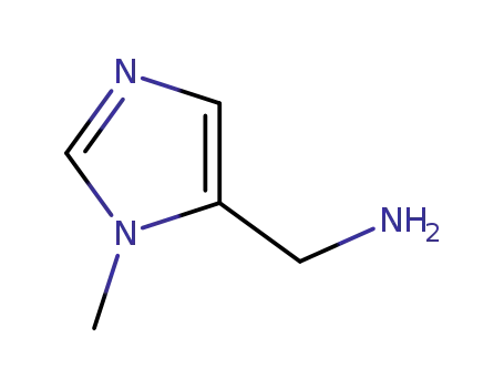Molecular Structure of 486414-86-2 ((1-METHYL-1H-IMIDAZOL-5-YL)METHYLAMINE)