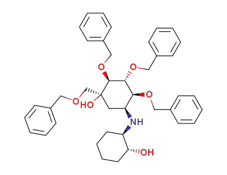 (1S)-(1(OH),2,4,5/1,3)-2,3,4-Tri-O-benzyl-1-C-<(benzyloxy)methyl>-5-<<(1R,2R)-2-hydroxycyclohexyl>amino>-1,2,3,4-cyclohexanetetrol