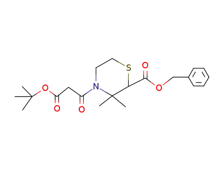 4-(<i>tert</i>-butoxycarbonyl-acetyl)-3,3-dimethyl-thiomorpholine-2-carboxylic acid benzyl ester