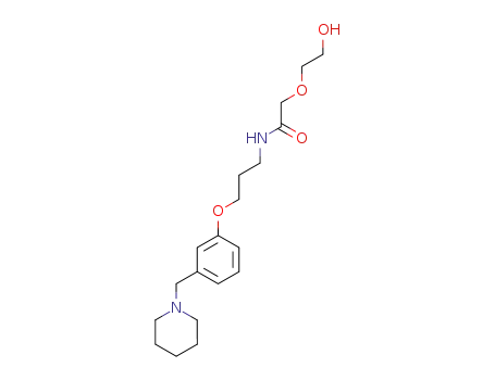 Molecular Structure of 132767-66-9 (2-(2-Hydroxy-ethoxy)-N-[3-(3-piperidin-1-ylmethyl-phenoxy)-propyl]-acetamide)