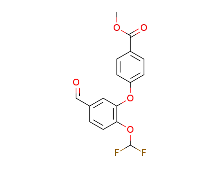 Molecular Structure of 1422361-86-1 (methyl 4-(2-(difluoromethoxy)-5-formylphenoxy)benzoate)