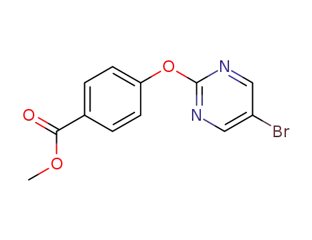 Molecular Structure of 926304-76-9 (5-BROMO-2-[(4-METHOXYCARBONYL)PHENOXY]PYRIMIDINE)