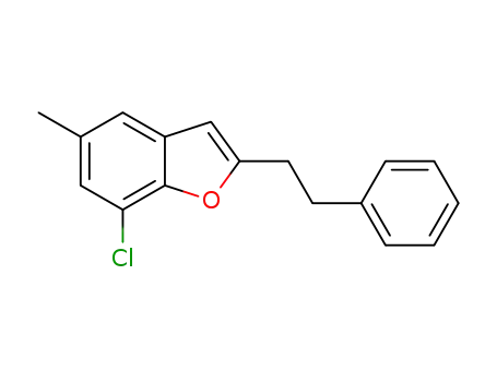 Molecular Structure of 1422250-62-1 (7-chloro-5-methyl-2-phenethylbenzo[b]furan)