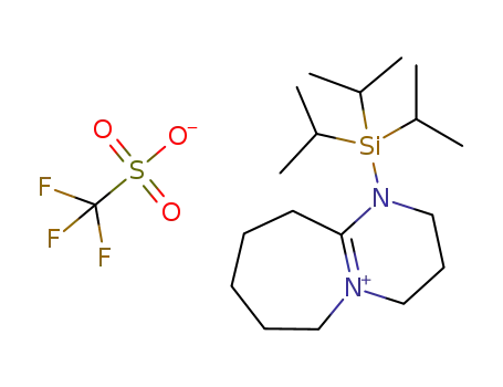 Molecular Structure of 1211543-89-3 (CF<sub>3</sub>O<sub>3</sub>S<sup>(1-)</sup>*C<sub>18</sub>H<sub>37</sub>N<sub>2</sub>Si<sup>(1+)</sup>)
