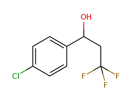 Molecular Structure of 1247704-68-2 (3,3,3-trifluoro-1-(4-chlorophenyl)-1-propanol)