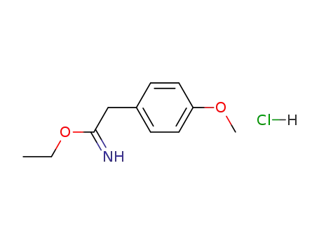 Molecular Structure of 58125-69-2 (ethyl 2-(4-methoxyphenyl)acetimidate hydrochloride)
