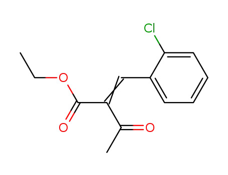 Molecular Structure of 15725-22-1 ((Z)-Methyl 2-(2-chlorobenzylidene)-3-oxobutanoate)