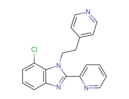 Molecular Structure of 80477-83-4 (7-chloro-2-(pyridin-2-yl)-1-[2-(pyridin-4-yl)ethyl]-1H-benzimidazole)