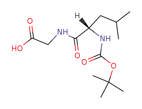 Molecular Structure of 32991-17-6 (BOC-LEU-GLY-OH)