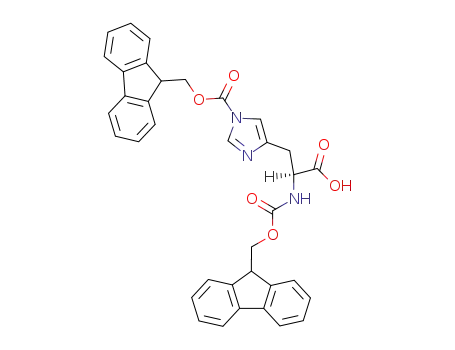 Molecular Structure of 98929-98-7 (N,N'-Bis(9-fluorenylmethyloxycarbonyl)-L-histidine)