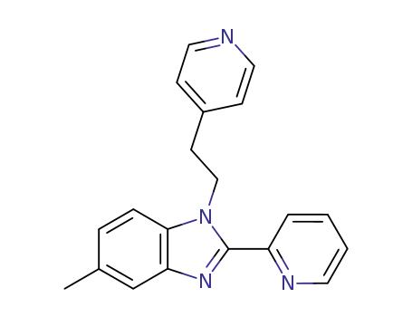 Molecular Structure of 80477-77-6 (5-methyl-2-(pyridin-2-yl)-1-[2-(pyridin-4-yl)ethyl]-1H-benzimidazole)