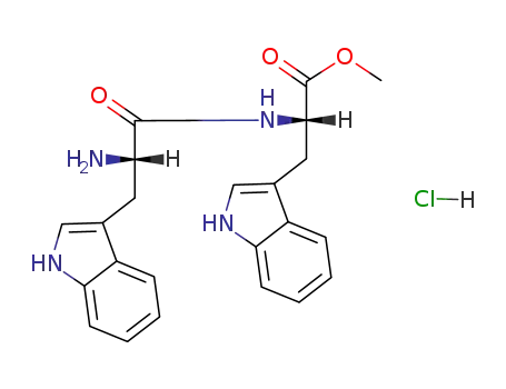 Molecular Structure of 57850-24-5 (L-Tryptophan, N-L-tryptophyl-, methyl ester, monohydrochloride)