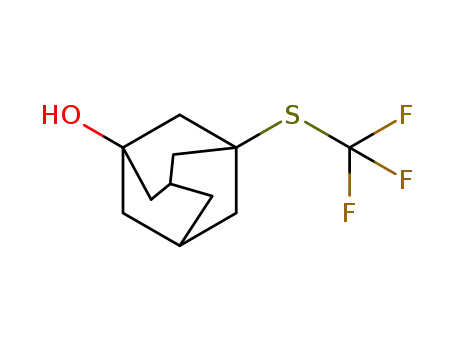 Molecular Structure of 1624333-35-2 ((1r,3s,5R,7S)-3-((trifluoromethyl)thio)adamantan-1-ol)