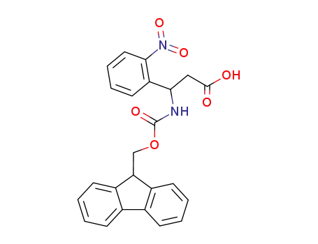 Molecular Structure of 171778-06-6 (3-(9-FLUORENYLMETHYLOXYCARBONYL)AMINO-3-(2-NITROPHENYL)PROPIONIC ACID)