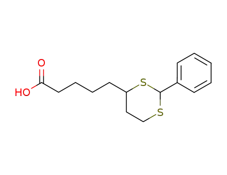 Molecular Structure of 107275-54-7 (5-(2-phenyl-1,3-dithian-4-yl)pentanoic acid)