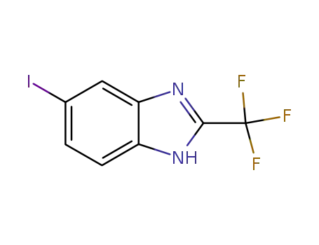 Molecular Structure of 3765-86-4 (1H-BENZIMIDAZOLE, 5-IODO-2-(TRIFLUOROMETHYL)-)