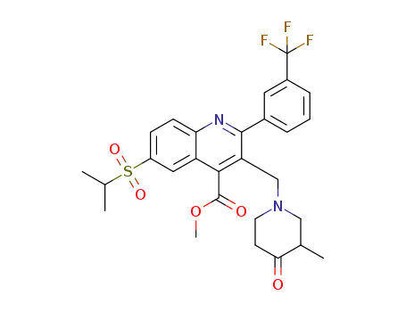 methyl 6-[(1-methylethyl)sulfonyl]-3-[(3-methyl-4-oxo-1-piperidinyl)methyl]-2-[3-(trifluoromethyl)phenyl]-4-quinolinecarboxylate