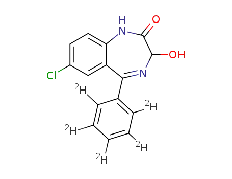 Molecular Structure of 65854-78-6 (OXAZEPAM-D5)