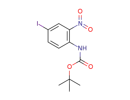 Molecular Structure of 335254-69-8 (tert-butyl (4-iodo-2-nitrophenyl)carbaMate)