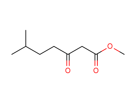 Molecular Structure of 104214-14-4 (Heptanoic acid, 6-methyl-3-oxo-, methyl ester)