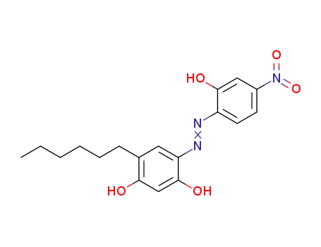 Molecular Structure of 1204504-04-0 (5-N-hexyl-2,2',4-trihydroxy-4'-nitro-azobenzene)