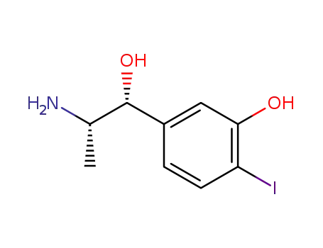 Molecular Structure of 124201-36-1 ((1R,2S)-2-amino-1-(3-hydroxy-4-iodophenyl)-1-propanol)