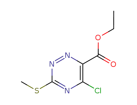 Molecular Structure of 75824-03-2 (ETHYL 5-CHLORO-3-(METHYLTHIO)-1,2,4-TRIAZINE-6-CARBOXYLATE)