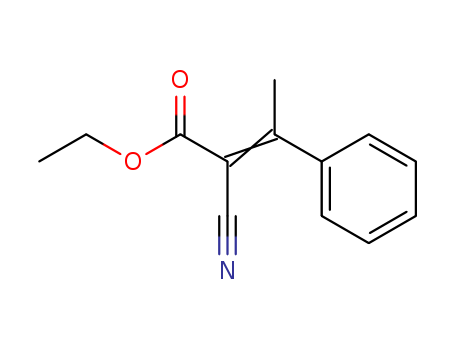 18300-89-5,ethyl 2-cyano-3-phenyl-2-butenoate,Cinnamicacid, a-cyano-b-methyl-, ethyl ester(6CI,7CI,8CI);Ethyl 2-cyano-3-phenylcrotonate;Ethyl 3-phenyl-2-cyano-2-butenoate;NSC 408236;Ethyl a-cyano-b-methylcinnamate;