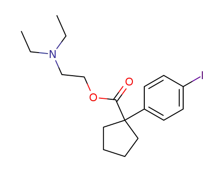 Cyclopentanecarboxylic acid, 1-(4-iodophenyl)-, 2-(diethylamino)ethyl ester