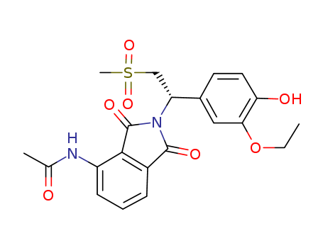 (S)-N-(2-(1-(3-ethoxy-4-hydroxyphenyl)-2-(methylsulfonyl)ethyl)-1,3-dioxoisoindolin-4-yl)acetamide