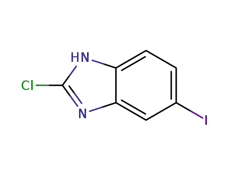 Molecular Structure of 256518-97-5 (1H-BENZIMIDAZOLE, 2-CHLORO-5-IODO-)