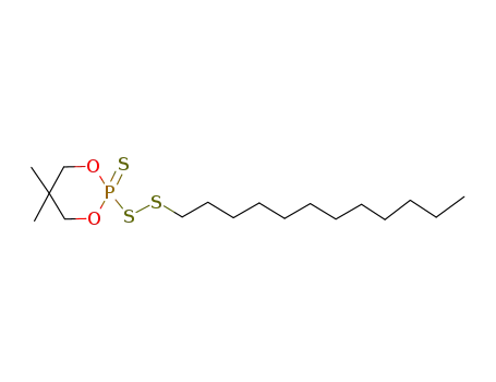 Molecular Structure of 934499-56-6 (1-[(5,5-dimethyl-2-thioxo-1,3,2-dioxaphosphorinan-2-yl)disulfanyl]dodecane)