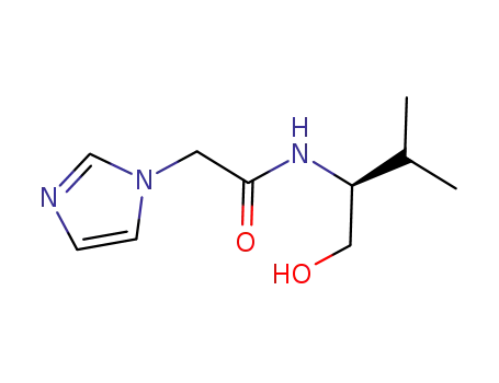 Molecular Structure of 1210068-56-6 ((S)-N-(1-hydroxy-3-methylbutan-2-yl)-2-(1H-imidazol-1-yl)acetamide)