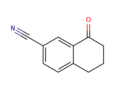 Molecular Structure of 776328-39-3 (5,6,7,8-tetrahydro-8-oxonaphthalene-2-carbonitrile)