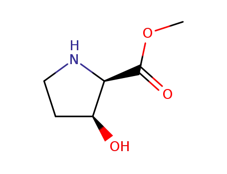 Molecular Structure of 405165-00-6 (D-Proline, 3-hydroxy-, methyl ester, (3S)- (9CI))