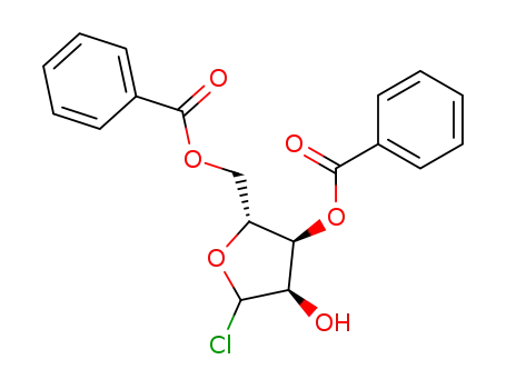 Molecular Structure of 63592-86-9 (3,5-di-O-benzoyl-D-ribofuranosyl chloride)